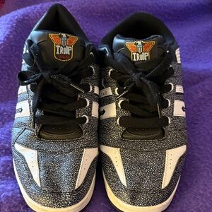 Men's Black and White Athletic Shoes